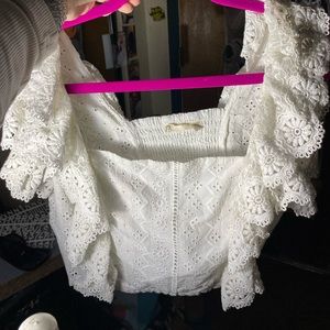 White lace top